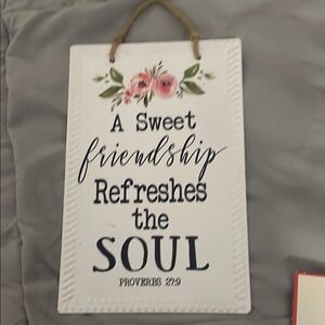 Floral Wall Plaque with Inspirational Quote